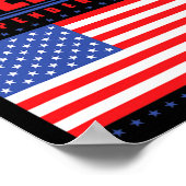 Fijne verjaardag Amerika Onafhankelijkheidsdag 4 j Poster (Hoek)