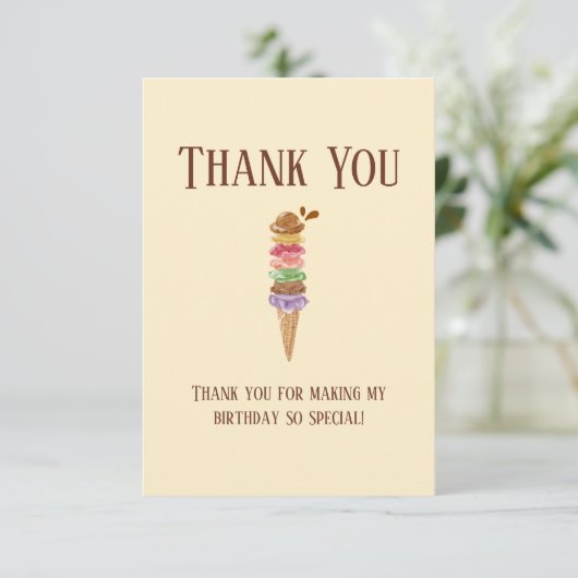 Fijne Verjaardag Bedankkaart (Staand voorkant)