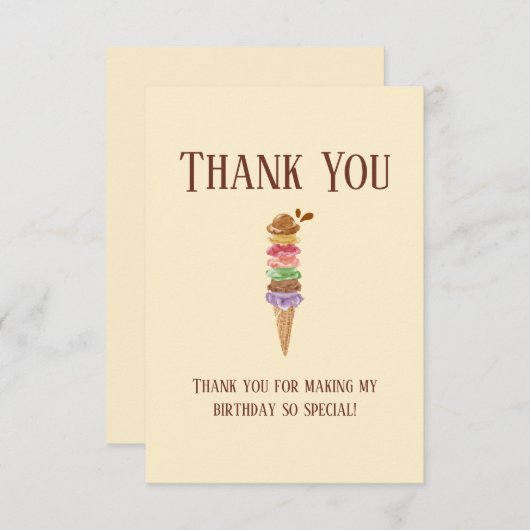 Fijne Verjaardag Bedankkaart (Voorkant / Achterkant)