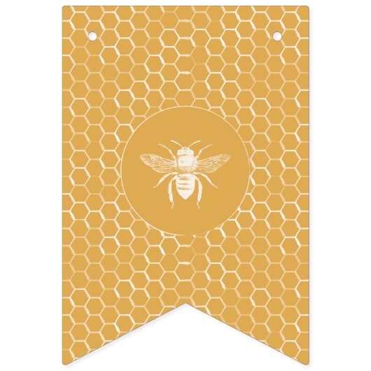 Fijne verjaardag bij de bij en de Honeycomb Vlaggetjes (Eerste vlag)