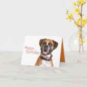 Fijne verjaardag Boxer Kaart (Gele Bloem)