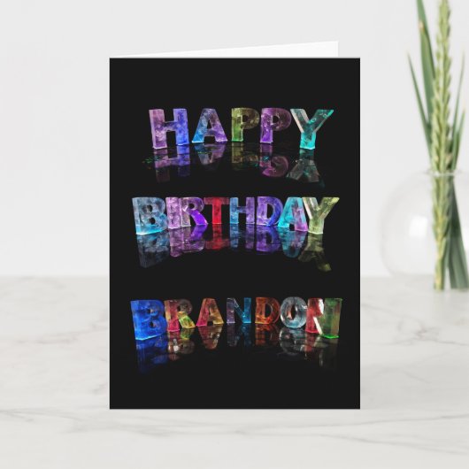 Fijne verjaardag Brandon Kaart (Voorkant)