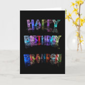 Fijne verjaardag Brandon Kaart (Gele Bloem)