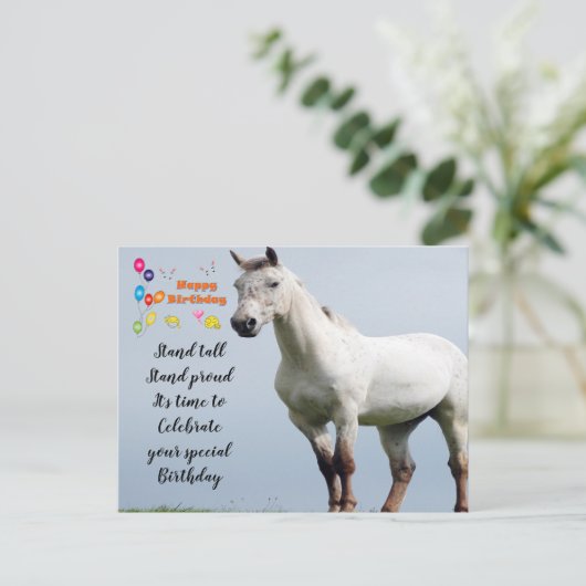 Fijne verjaardag briefkaart (Staand voorkant)