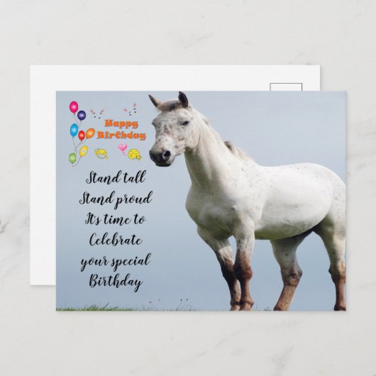 Fijne verjaardag briefkaart (Voorkant / Achterkant)