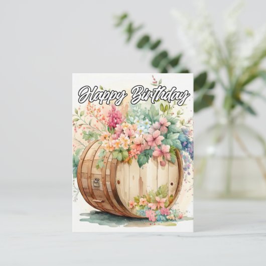 Fijne Verjaardag Briefkaart (Staand voorkant)