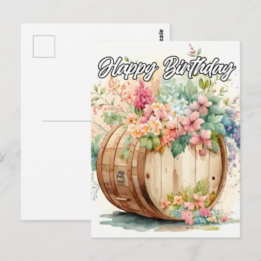 Fijne Verjaardag Briefkaart (Voorkant / Achterkant)