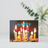 Fijne verjaardag briefkaart (Staand voorkant)