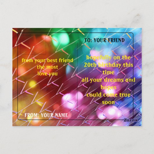 Fijne verjaardag briefkaart (Achterkant)