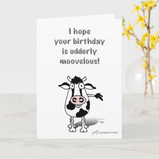 Fijne verjaardag Bull! Kaart (Gele Bloem)