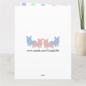 Fijne verjaardag Corgi Cartoon Kaart (Achterkant)