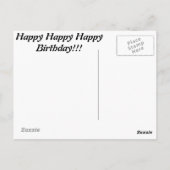 Fijne verjaardag!!! Crazy Pug-Briefkaart Briefkaart (Achterkant)