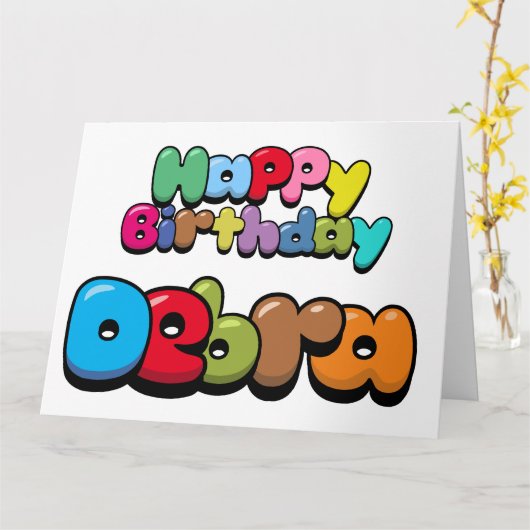 Fijne verjaardag Debra Kaart (Gele Bloem)