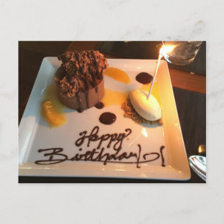 Fijne verjaardag dessert briefkaart