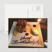 Fijne verjaardag dessert briefkaart (Voorkant / Achterkant)