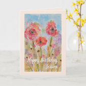 Fijne verjaardag Dochter Aangepast Kaart (Gele Bloem)