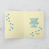 Fijne verjaardag Dog Papa van uw porseleinkast Kaart (Binnen)