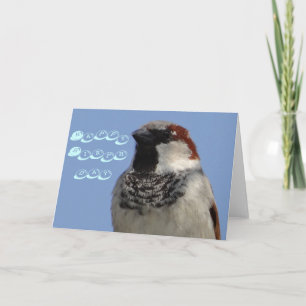 Fijne verjaardag een schattige kleine vogel kaart