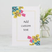 Fijne verjaardag, eenvoudig aan te passen kaart (Staand voorkant)