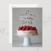 Fijne verjaardag feestdagenkaart (Voorkant / Achterkant)