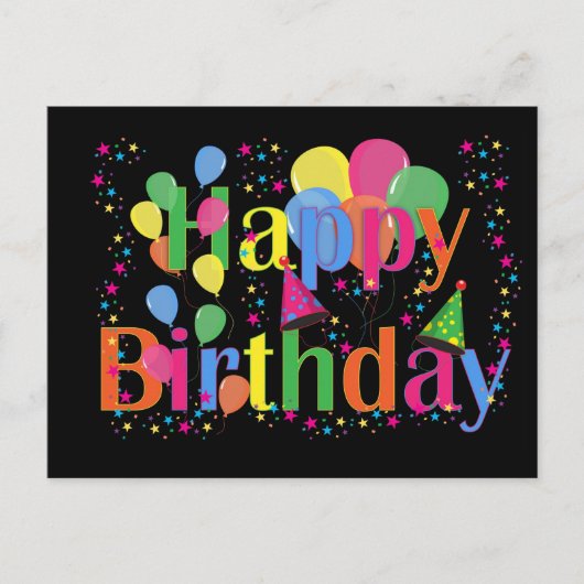 Fijne verjaardag, feestelijke verjaardag, feestdagenkaart (Voorkant)