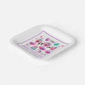 Fijne verjaardag Flamingo's Papieren Bordje (Gebogen)