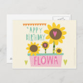 Fijne verjaardag Flowa - Manchester Kaart (Voorkant / Achterkant)