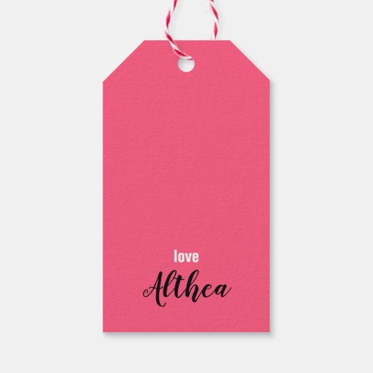 Fijne verjaardag, Fun Pink Cupcake Gift Labels Cadeaulabel (Achterkant)