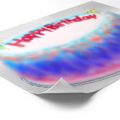 Fijne verjaardag gelatine gebak poster (Hoek)