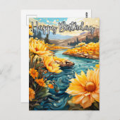 Fijne Verjaardag Gewenst Briefkaart (Voorkant / Achterkant)