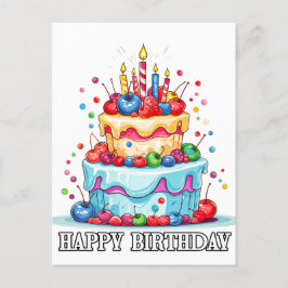 Fijne Verjaardag Gewenst Briefkaart