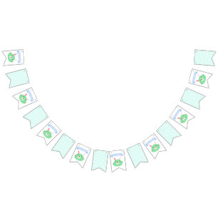  Fijne verjaardag!   Goedendag groene bundels Vlaggetjes