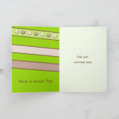 Fijne verjaardag Grootzoon groen en bruine foto Kaart (Binnen)