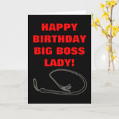 FIJNE VERJAARDAG GROTE BAAS DAME! KAART (Gele Bloem)