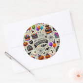 Fijne verjaardag Halloween stickers dag (Envelop)
