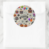 Fijne verjaardag Halloween stickers dag (Tas)