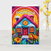 Fijne verjaardag herdenkingskaart kaart (Gele Bloem)