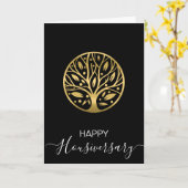 Fijne verjaardag herdenkingskaart kaart (Gele Bloem)