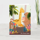 Fijne verjaardag, het is feest kaart (Voorkant)