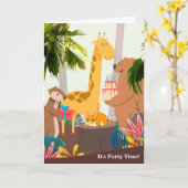 Fijne verjaardag, het is feest kaart (Gele Bloem)