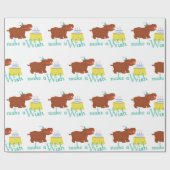 Fijne verjaardag Hippo! Cadeaupapier (Vlak)