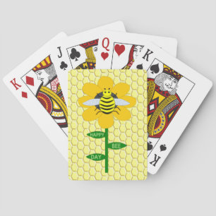 Fijne verjaardag hommel pokerkaarten