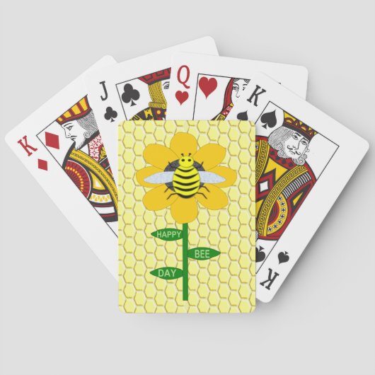 Fijne verjaardag hommel pokerkaarten (Achterkant)