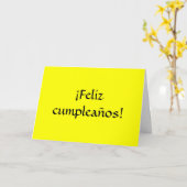 Fijne verjaardag in het Spaans! Kaart (Gele Bloem)