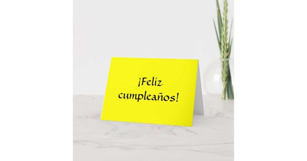 Fijne verjaardag in het Spaans! Kaart Zazzle.nl