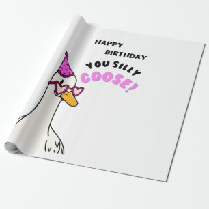Fijne verjaardag, je hebt Goose Gekke Cadeaupapier