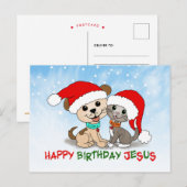 Fijne verjaardag Jezus Briefkaart (Voorkant / Achterkant)