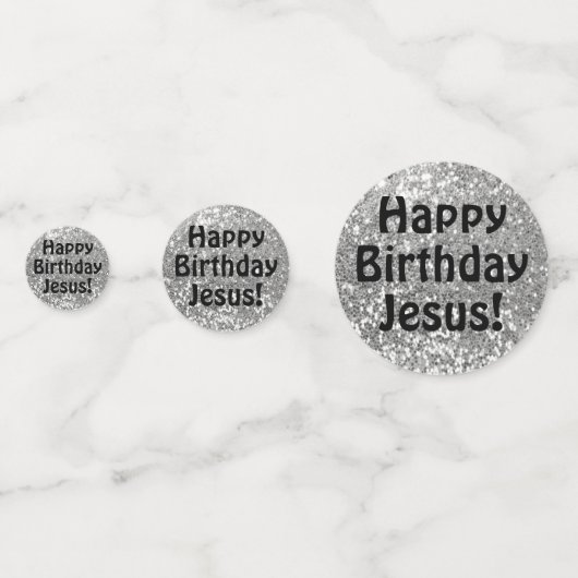 Fijne verjaardag Jezus! Confetti (Achterkanten)