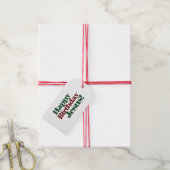 Fijne verjaardag Jezus, het is Kerstmis Cadeaulabel (Met Touw)