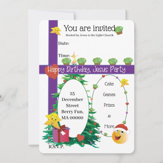 Fijne verjaardag, Jezus Kaart (Voorkant)